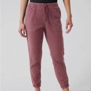 Athleta Farralon Joggers Pants Sweatpants in Tawny Rose Womens L